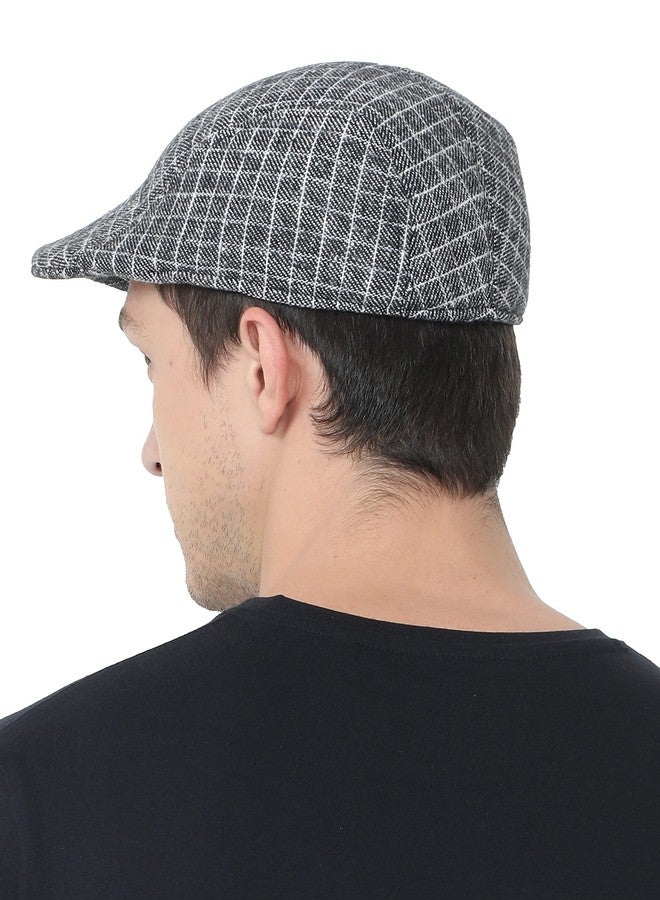 FabSeasons Men's Polyester Golf Flat Cap (MC82-Grey-golfcap_Grey_Free Size) - Image 5