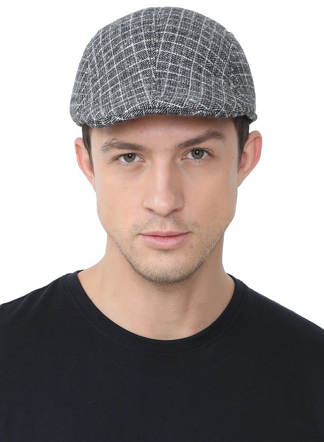 FabSeasons Men's Polyester Golf Flat Cap (MC82-Grey-golfcap_Grey_Free Size) - Image 1