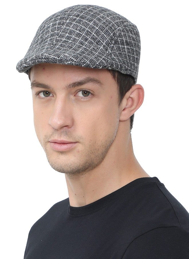 FabSeasons Men's Polyester Golf Flat Cap (MC82-Grey-golfcap_Grey_Free Size) - Image 3