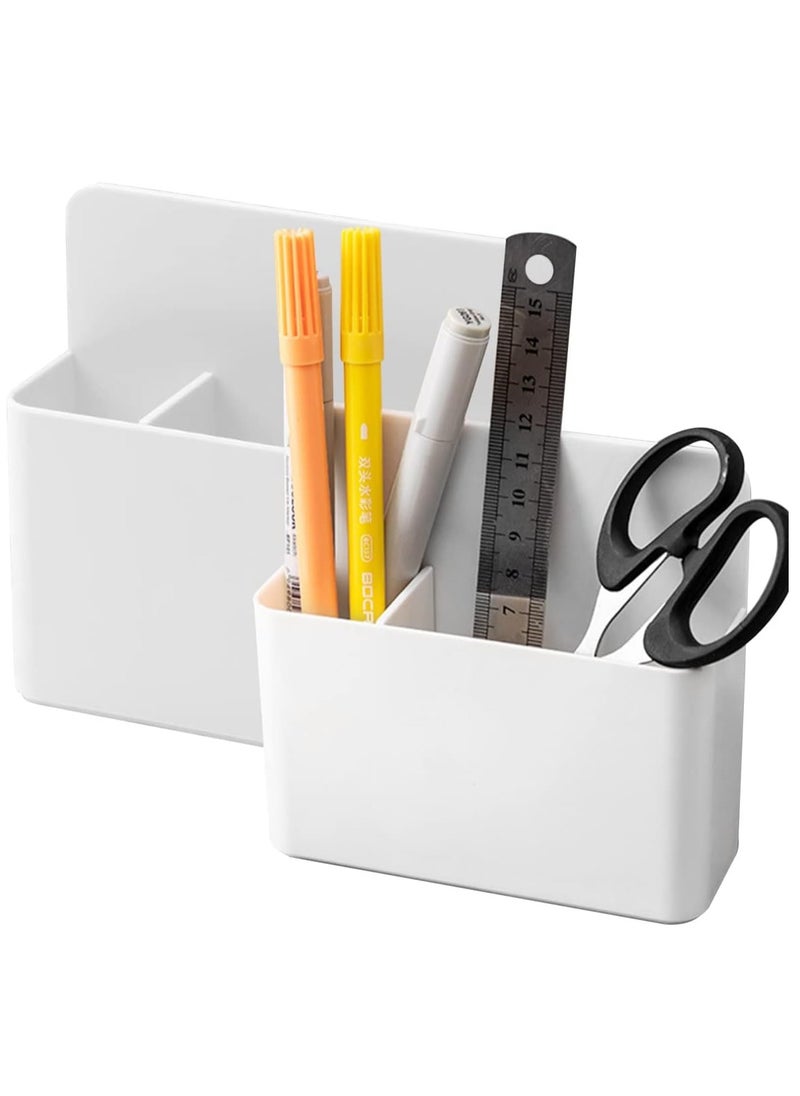 ECVV Magnetic Pen and Eraser Holder for Whiteboard, Magnet Pen Holder for Fridge, Locker, School, Office, Home, Magnetic Marker Pen Pencil Organizer 2 Packs  - Image 1