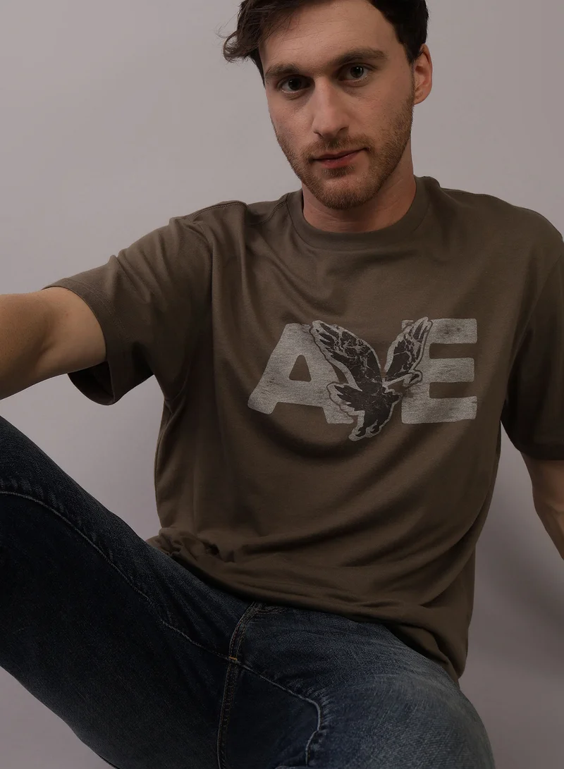 امريكان ايجل Logo Graphic Crew Neck T-Shirt