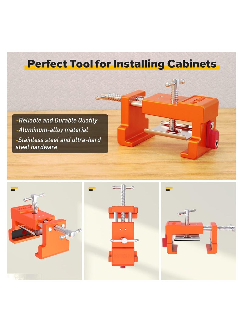 SOLARAE Cabinet Clamps, Cabinet Claw, Cabinetry Clamps Cabinet Face Frame Clamps, Cabinet Installation Clamps, Cabinet Carpenter Tools with Two Side Screws and Alignment Plate, Installing Cabinets, 2PCS - Image 4