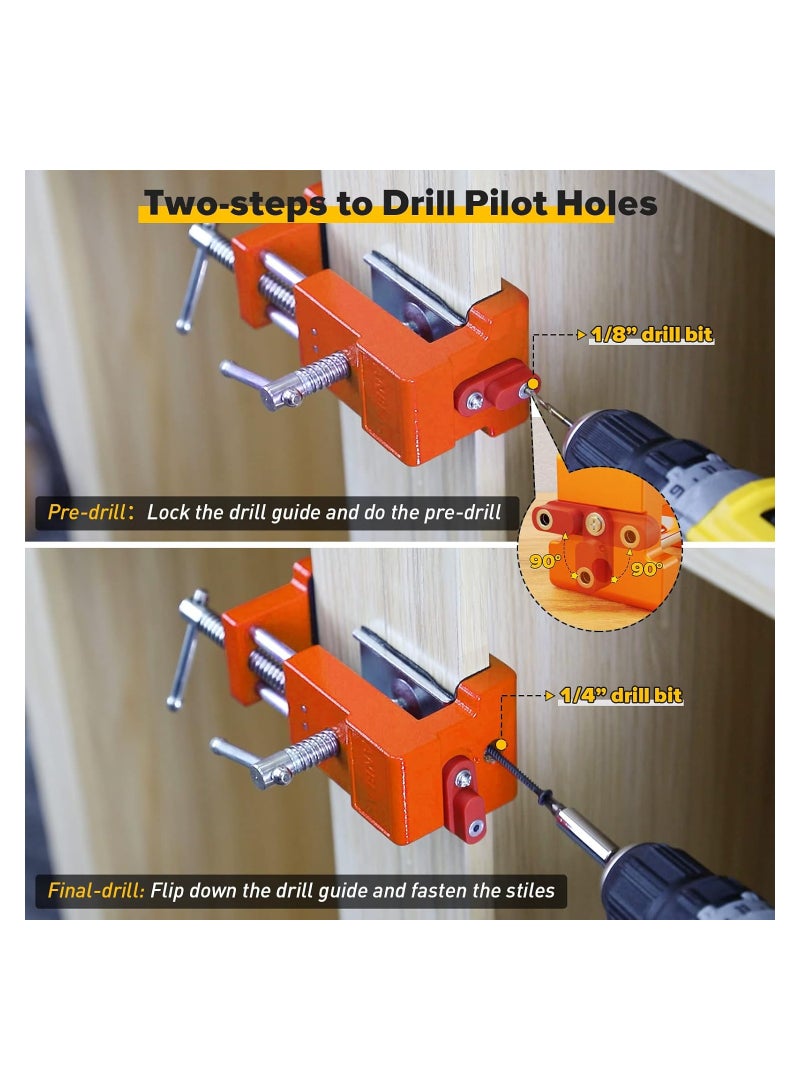SOLARAE Cabinet Clamps, Cabinet Claw, Cabinetry Clamps Cabinet Face Frame Clamps, Cabinet Installation Clamps, Cabinet Carpenter Tools with Two Side Screws and Alignment Plate, Installing Cabinets, 2PCS - Image 3