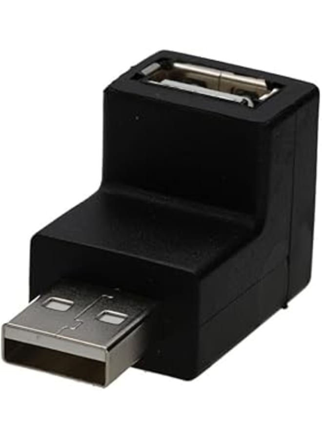 USB 2.0 Right Angle Adapter Male to Female