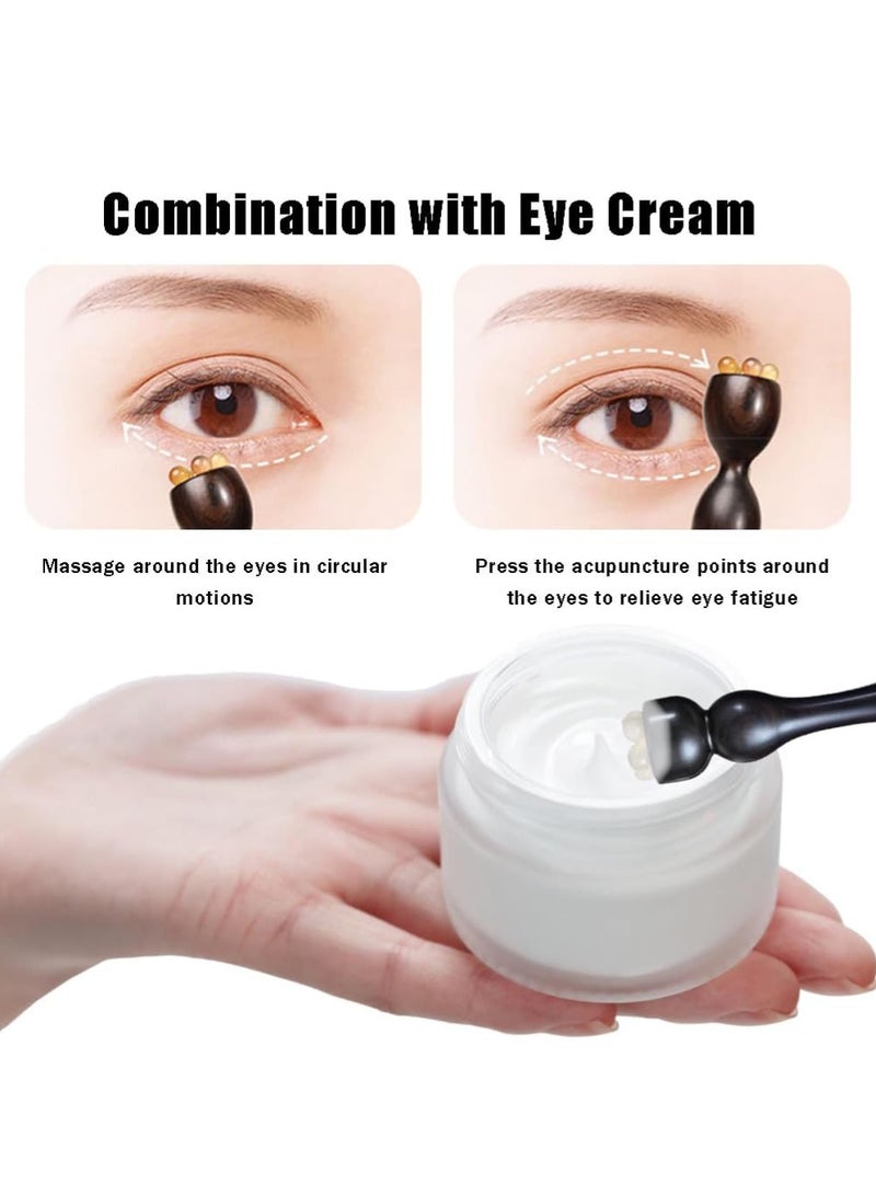 AVACraft Eye Cream Massage Sticks,Sandalwood Eye Face Roller Massager,Eyes Fatigue Relief Massage Stick for Reducing Puffiness Bags Muscle Ache, 7.4cm - Image 2