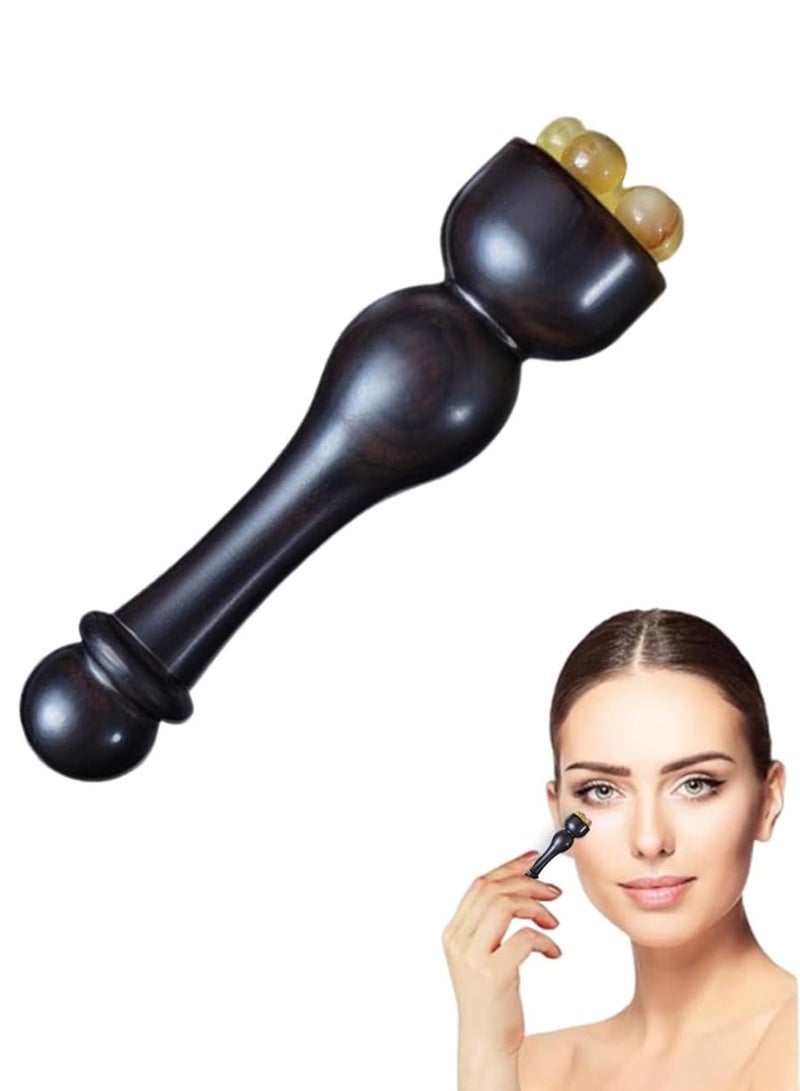 AVACraft Eye Cream Massage Sticks,Sandalwood Eye Face Roller Massager,Eyes Fatigue Relief Massage Stick for Reducing Puffiness Bags Muscle Ache, 7.4cm - Image 1