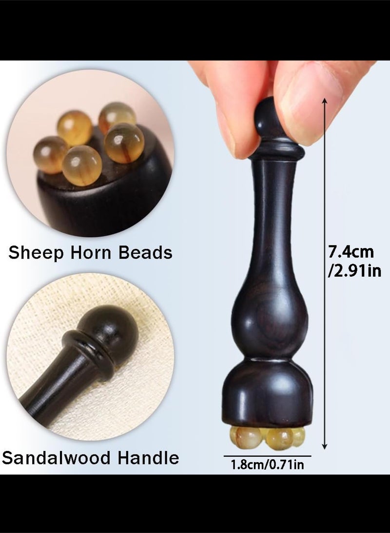 AVACraft Eye Cream Massage Sticks,Sandalwood Eye Face Roller Massager,Eyes Fatigue Relief Massage Stick for Reducing Puffiness Bags Muscle Ache, 7.4cm - Image 3