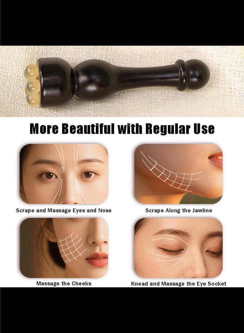 AVACraft Eye Cream Massage Sticks,Sandalwood Eye Face Roller Massager,Eyes Fatigue Relief Massage Stick for Reducing Puffiness Bags Muscle Ache, 7.4cm - Image 5