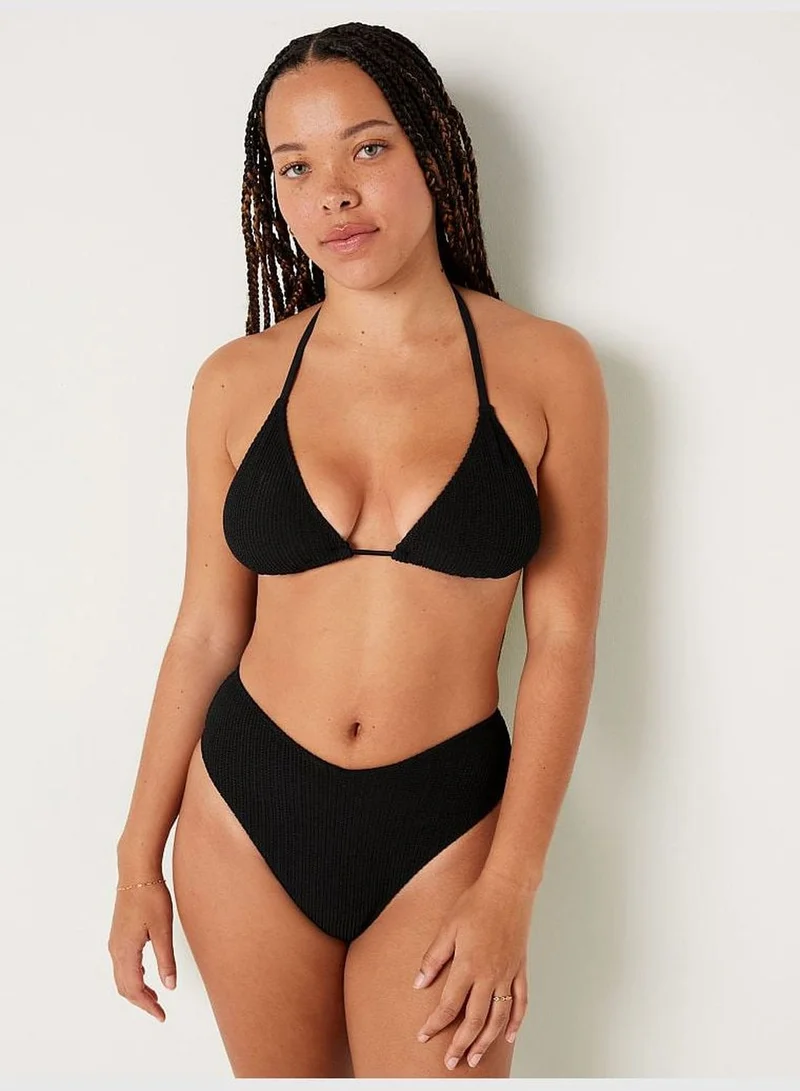 PINK Crinkle Triangle Bikini Top