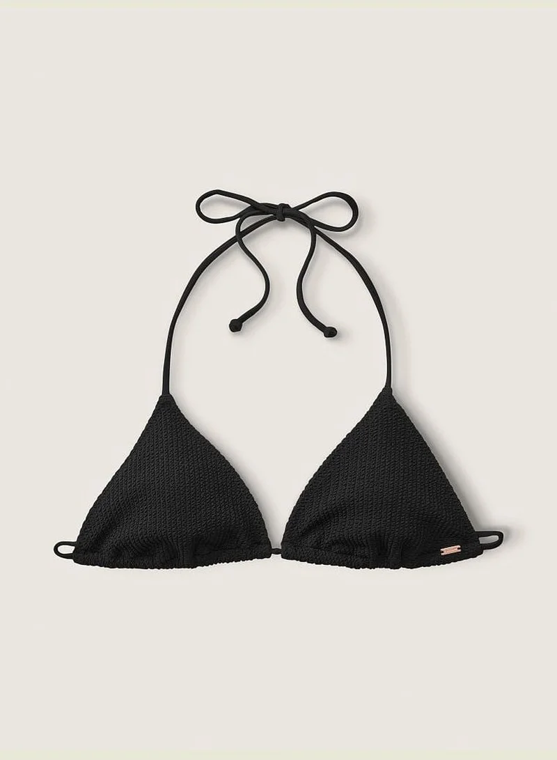 PINK Crinkle Triangle Bikini Top