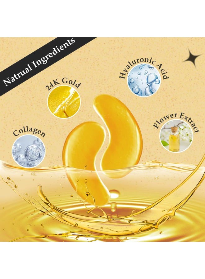 Adofect 30 Pairs Under Eye Patches -Reduce Eye Bags -24K Gold Eye Mask Collagen Under Eye Gel Pads for Puffiness and Dark Circle, Wrinkle, Revitalize and Refresh Your Skin - Image 3