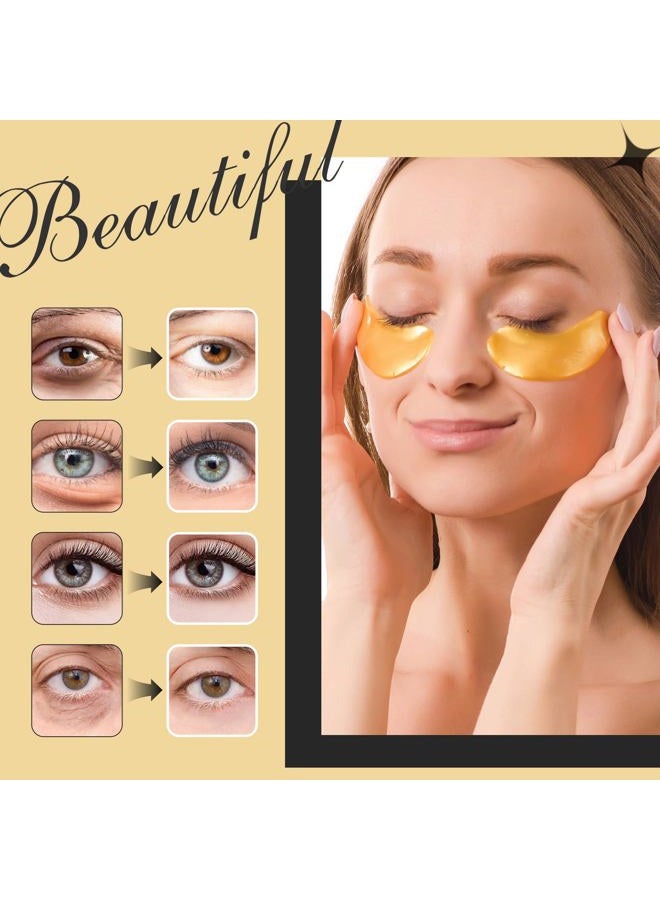 Adofect 30 Pairs Under Eye Patches -Reduce Eye Bags -24K Gold Eye Mask Collagen Under Eye Gel Pads for Puffiness and Dark Circle, Wrinkle, Revitalize and Refresh Your Skin - Image 4