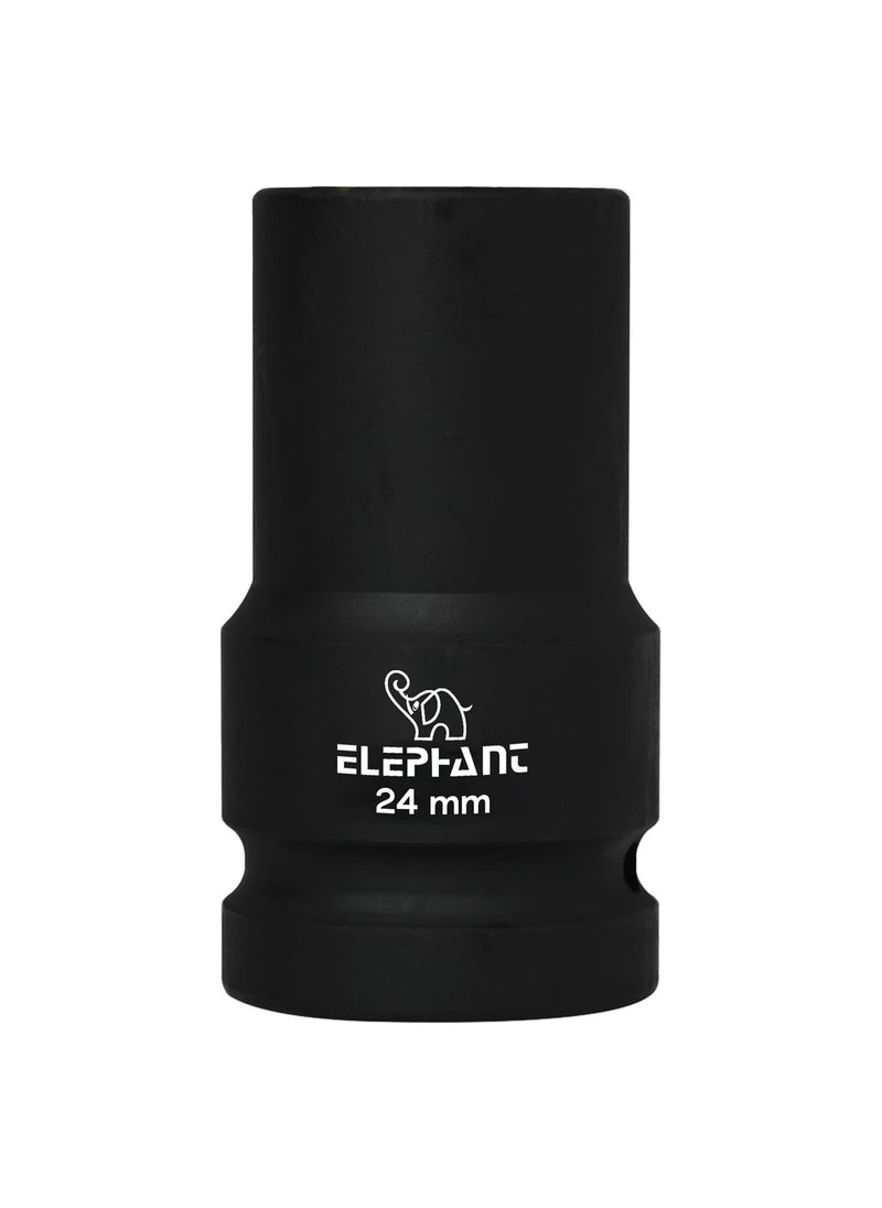Elephant Elephant Metal 1 Square Drive 6Point Std Impact Sockets Size 24Mm Length 90Mm  - Image 1