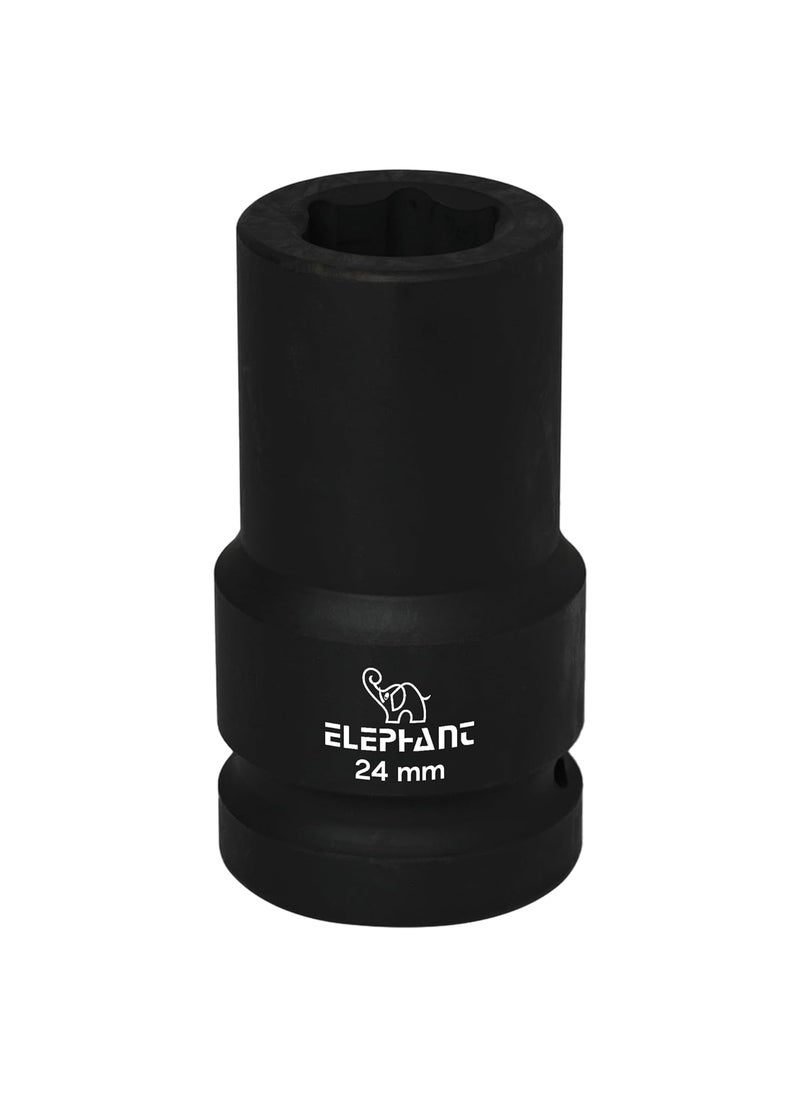 Elephant Elephant Metal 1 Square Drive 6Point Std Impact Sockets Size 24Mm Length 90Mm  - Image 2