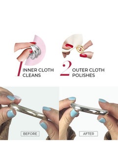 CONNOISSEURS CONNOISSEURS Polishing Cloth Kit Jewelry Cleaner, Violet, 2 Count  - Image 4