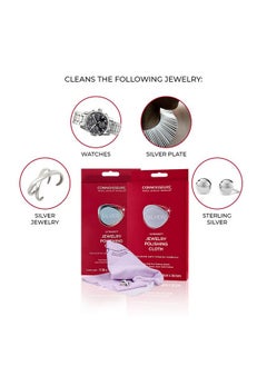 CONNOISSEURS CONNOISSEURS Polishing Cloth Kit Jewelry Cleaner, Violet, 2 Count  - Image 5