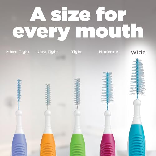 GUM Proxabrush Go-Betweens - Wide - Interdental Brushes - Soft Bristled Dental Picks for Plaque Removal & Gum Health - Safe for Braces & Dental Devices, 10ct (Pack of 6) - Image 2