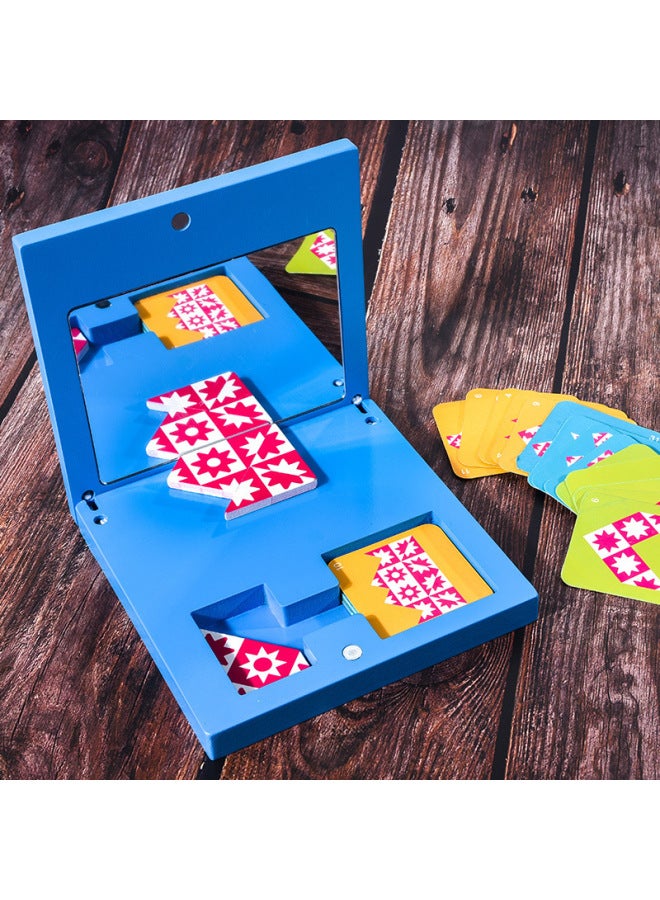 Mirror Puzzle Mathematical Space Geometry Enlightenment Toys Children's Puzzle Whole Brain Space Thinking Training Educational Toys-Color:JQN-Mirror Puzzle - Image 1