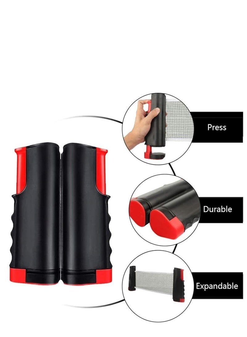 Bukela Table Tennis Paddle Set, with Retractable Ping Pong Net, 4 Professional Table Tennis Rackets, 2 Balls, Storage Case, Ideal Indoor and Outdoor Table Tennis Rackets Set Family Fun, Gift - Image 3