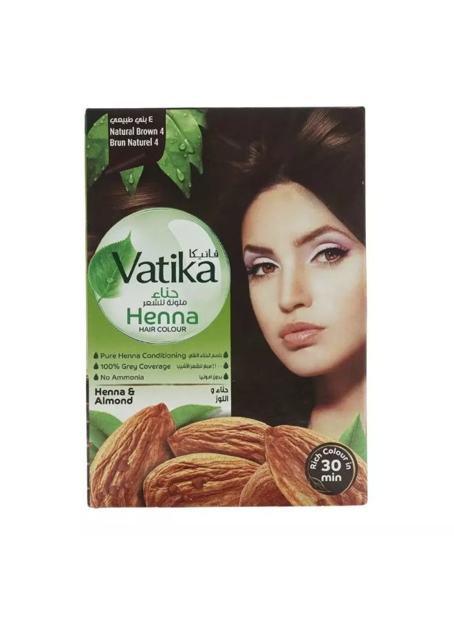 Vatika Henna Hair Color, Natural Brown 4 for Women - Image 2