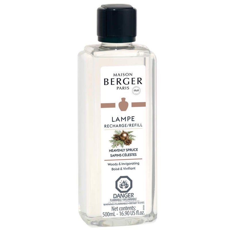 MAISON BERGER  Heavenly Spruce  Lampe Berger Fragrance Refill for Home Fragrance Oil Diffuser  Air Freshener  169 Fluid Ounces  500 milliliters