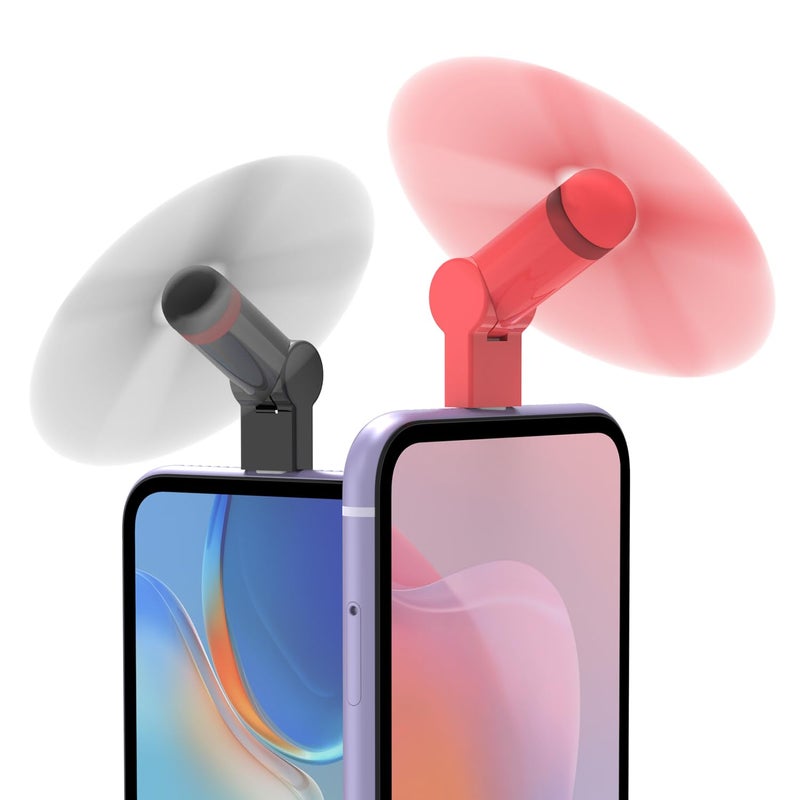 XNMBCRE Type C Mini Fan2 pack 180 Rotating Portable USBC Cool Cooler Mobile Phone Fan Compatible with USB C TYPE C Interface iPhone 1515 ProPro Max One Plus PixelHTCHuaweiLeEcoSamsung and More