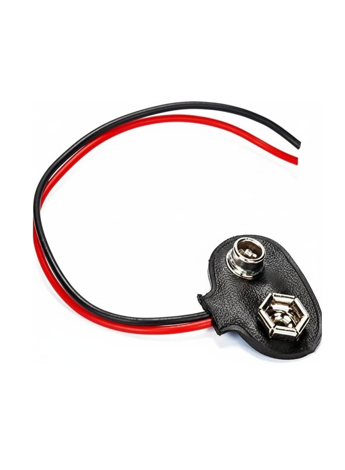 Royal Apex 9V Clip On Battery Type Snap Connector With Wire Pack Of 10 Pcs - Image 1