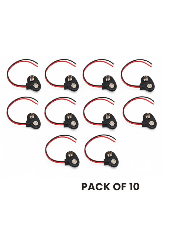 Royal Apex 9V Clip On Battery Type Snap Connector With Wire Pack Of 10 Pcs - Image 2