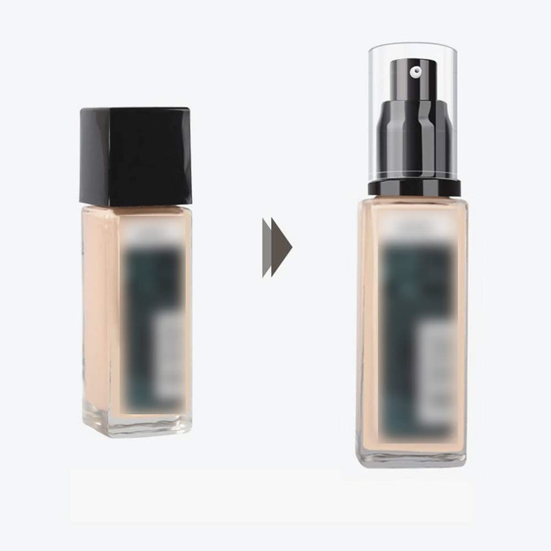 MORICHS 2PCS Replacement Press Cover Air Pump For Maybelline Fit Me Matte + Poreless Liquid Foundation Makeup Base (Black) - Image 2