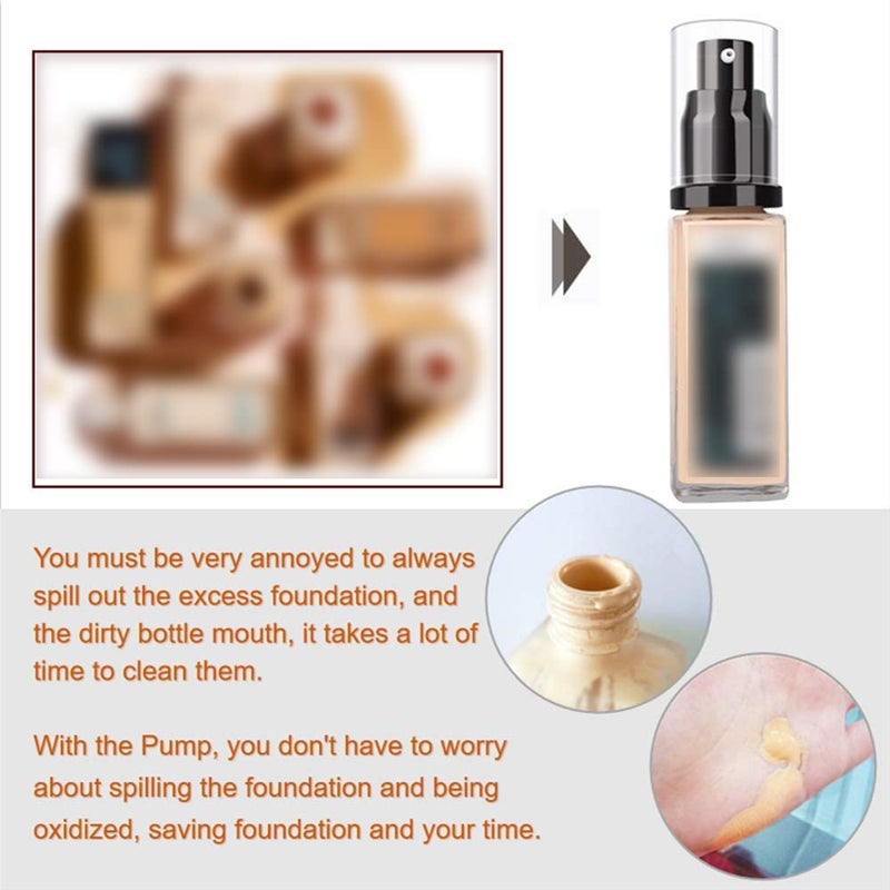 MORICHS 2PCS Replacement Press Cover Air Pump For Maybelline Fit Me Matte + Poreless Liquid Foundation Makeup Base (Black) - Image 3