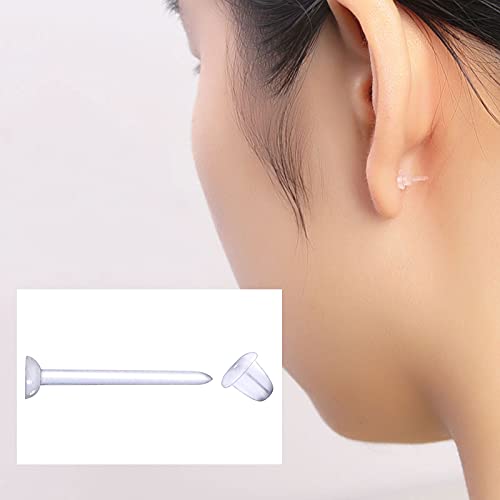 Mayhoop 38pcs Clear Piercing Retainers For Surgery Bioflex Nose Rings Belly Rings Septum Eyebrow Lip Cartilage Tragus Earring Retainer Industrial Bar Plastic Piercing Jewelry For Work - Image 3