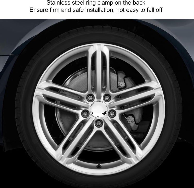 Sorandy 4PCS Wheel Center Caps, Rain Proof Scratch Hub Cover, Easy Installation Cap for Car SUV Sedan 61mm 56mm (Cr Plated) - Image 2