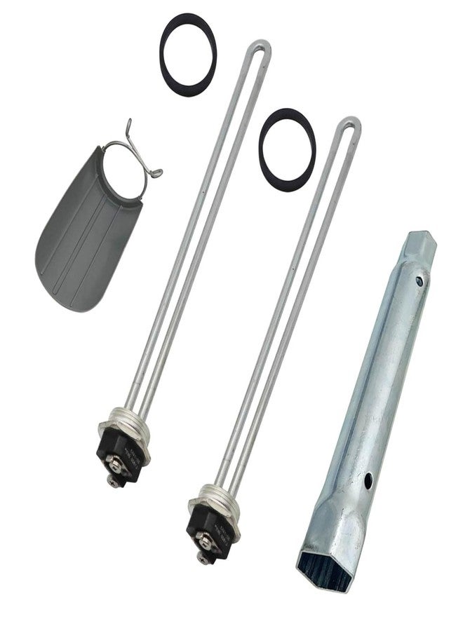 DROMIX Water Heater Elements, 2 PCs Pack 4500W/240V, the Pack Including Element Wrench and Element Quick Change Tool, Fits Most Models of Dual Element Eletrical Water Heaters - Image 2