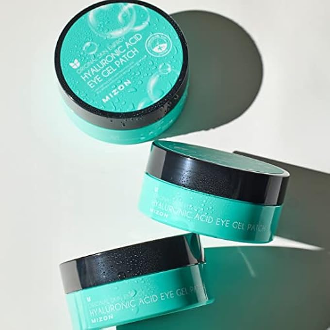 MIZON أقنعة علاج العين بحمض الهيالورونيك من ميزون، لاصقات تحت العين، قناع علاج الهالات السوداء، يقلل التجاعيد والانتفاخ، يخفف الهالات السوداء، لاصقات العين الهيدروجيل (حمض الهيالورونيك) - Image 3