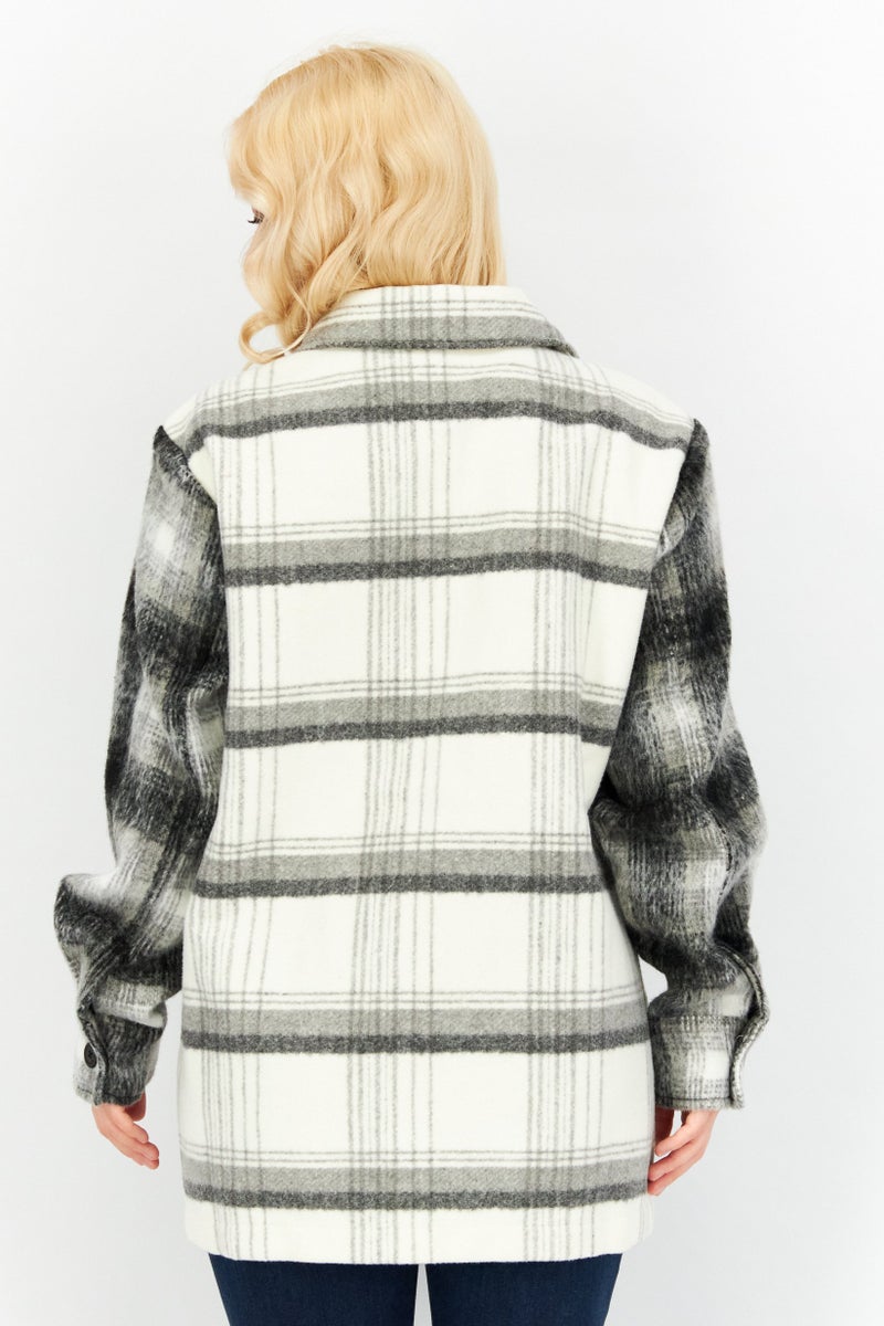 STEVE MADDEN BB Dakota by Steve Madden Women Plaid Long Sleeves Shacket, Multicolor - Image 2