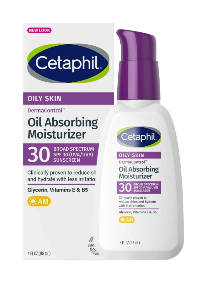 Cetaphil Derma Control Oil Absorbing Moisturizer Spf 30, 4 Fl Oz Packaging May Vary - Image 1