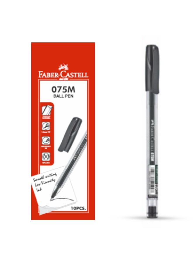 FABER-CASTELL FC Ballpoint  075M Black   bx/10