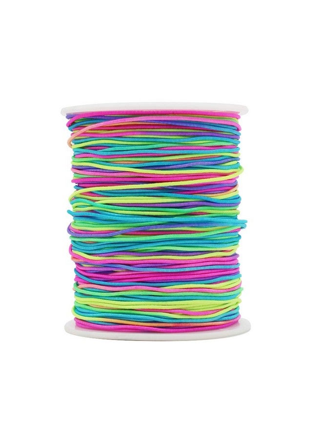 تين ويل سلسلة مرنة 1 مم للأساور بطول 328 قدم قوس قزح قابلة للتمدد، حبل خرز مرن للأساور والقلائد وصنع المجوهرات وخرز المهر والحرف اليدوية - Image 1