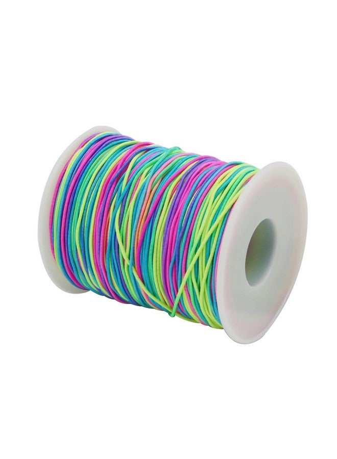 تين ويل سلسلة مرنة 1 مم للأساور بطول 328 قدم قوس قزح قابلة للتمدد، حبل خرز مرن للأساور والقلائد وصنع المجوهرات وخرز المهر والحرف اليدوية - Image 2