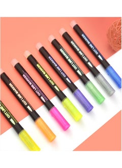 MileMelo 12 Colors Highlighter Pen Shiny Double Line Outline Pen Color Fluorescent Marker Pen Stationary for Quick Drying Used for Writing and Painting  - Image 3