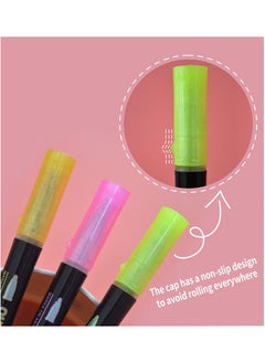 MileMelo 12 Colors Highlighter Pen Shiny Double Line Outline Pen Color Fluorescent Marker Pen Stationary for Quick Drying Used for Writing and Painting  - Image 5