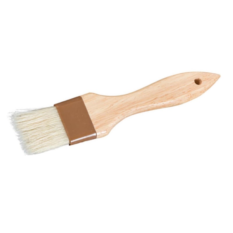 Heat Resistant Wool Basting Brush For Baking Grilling Light Yellow 21x2 8CM - Image 2