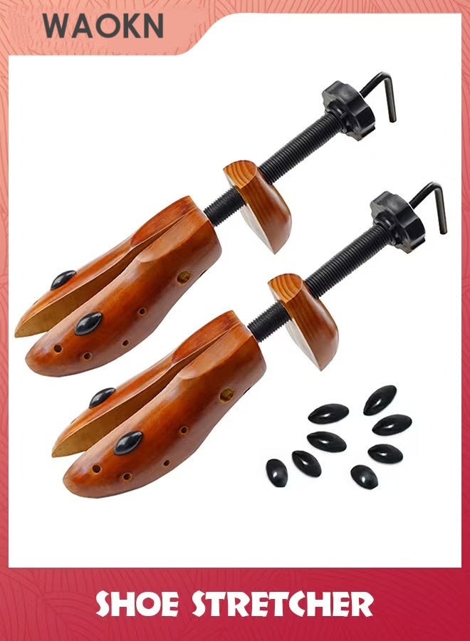 دبليو أيه أو كي أن موسع أحذية للأقدام العريضة - موسع أحذية وحذاء قابل للتعديل (زوج واحد) - موسع عرض وطول احترافي للرجال/النساء ذوي الأقدام السميكة - حل مريح للأحذية للأحذية الضيقة والأحذية الطويلة والأحذية الرياضية والأحذية الجلدية - بني صنوبري مقاس صغير أوروبي (34-38) عرض (4-7.5) متوسط (4-6.5) - Image 1