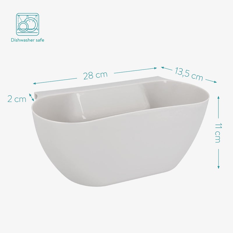 Navaris Navaris Hanging Kitchen Waste Bins Set of 2 - Garbage for Food Scraps and Compost - Small Hanging Trash Can Kitchen Counter or RV, Small Kitchen Trash Can, Dustbin for Kitchen, Bin  - Image 4