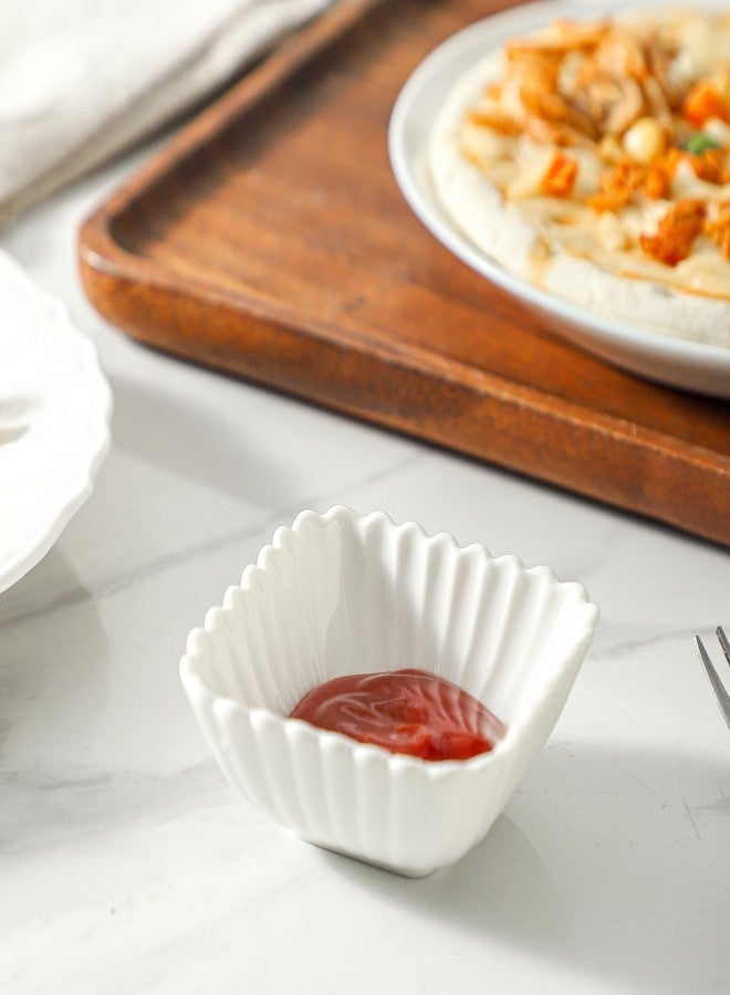 UIBFCWN 12 Pack Ceramic Soy Sauce Dishes, 2 oz Square Dipping Sauce Cups/Bowls/Dishes for Kitchen, Small Dip Bowls Set, Mini Bowl for Side Dish, Ketchup, Soy, BBQ, Sushi, Party - 2.75inch - Image 3