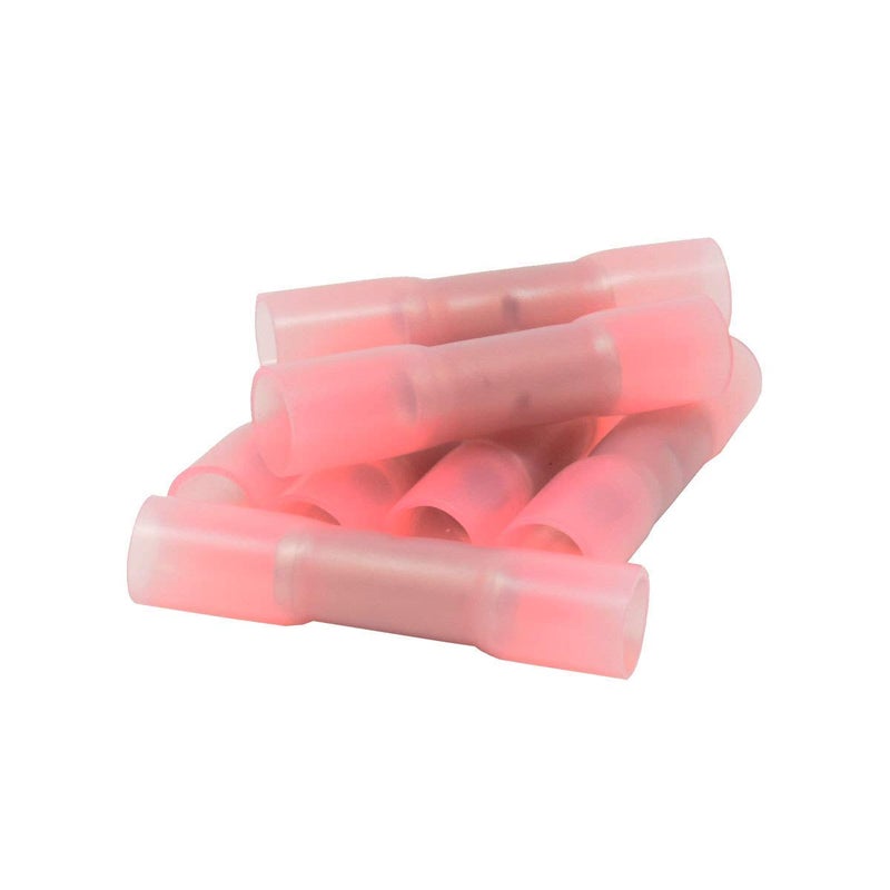 Install Bay 8 Gauge Red Heat Shrinkable Butt Connectors - 25 Per Pack Waterproof Electrical Terminals Insulated AWG Automotive, Marine, Audio, and Industrial Grade Splice - Image 4