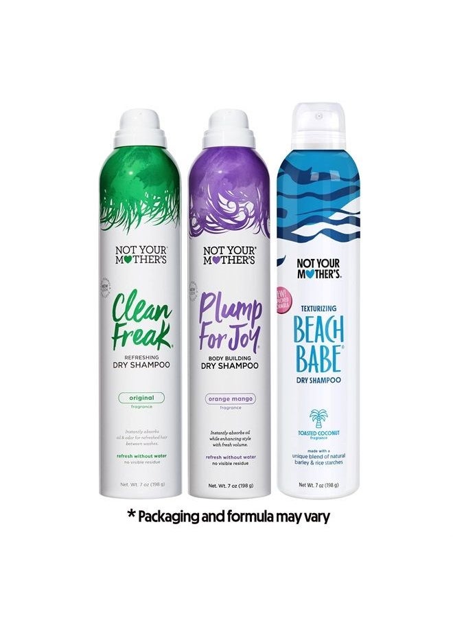 Not Your Mother's Dry Shampoo Assortment (3-Pack) - 7 oz - Clean Freak Dry Shampoo, Plump for Joy Dry Shampoo, Beach Babe Dry Shampoo - Instantly Absorbs Oil in Hair  - Image 2