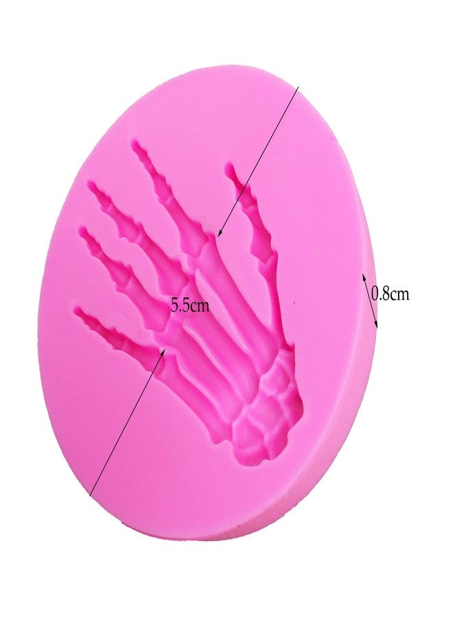 Angel Wings Hand Bone Shape Silicone Molds for Halloween Cake Decorating Tools DIY Chocolate Candy Cookies Biscuits Gum Fondant Pudding Cupcake Baking Mold, Halloween Theme Decoration Polymer Clay Molds - Image 2