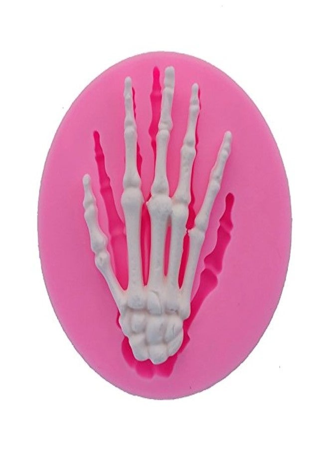 Angel Wings Hand Bone Shape Silicone Molds for Halloween Cake Decorating Tools DIY Chocolate Candy Cookies Biscuits Gum Fondant Pudding Cupcake Baking Mold, Halloween Theme Decoration Polymer Clay Molds - Image 1