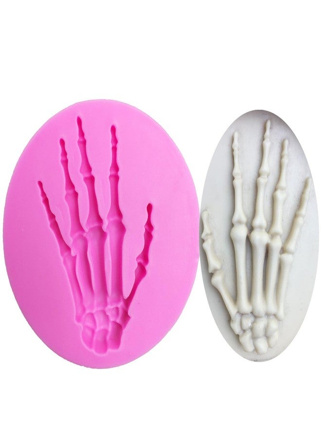 Angel Wings Hand Bone Shape Silicone Molds for Halloween Cake Decorating Tools DIY Chocolate Candy Cookies Biscuits Gum Fondant Pudding Cupcake Baking Mold, Halloween Theme Decoration Polymer Clay Molds - Image 5